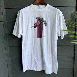 Chile Tees Wine Corkscrew Graphic T‎ Shirt XXL 100% Cotton White